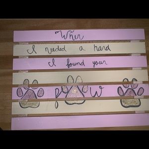 Dog print wooden plaques